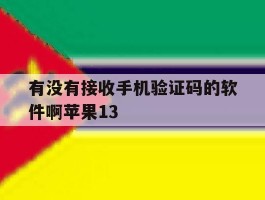 有没有接收手机验证码的软件啊苹果13的简单介绍