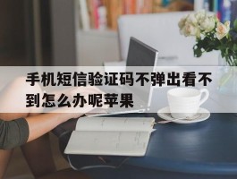 手机短信验证码不弹出看不到怎么办呢苹果