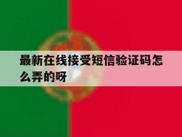 最新在线接受短信验证码怎么弄的呀