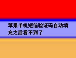 包含苹果手机短信验证码自动填充之后看不到了的词条