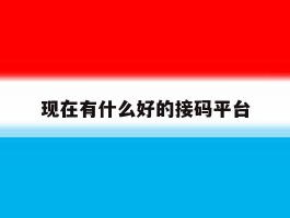 现在有什么好的接码平台