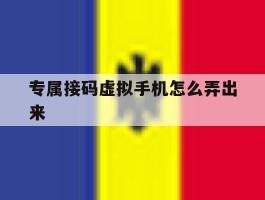 专属接码虚拟手机怎么弄出来