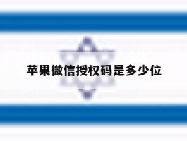 苹果微信授权码是多少位