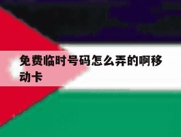包含免费临时号码怎么弄的啊移动卡的词条