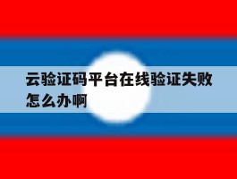 云验证码平台在线验证失败怎么办啊