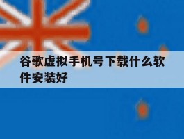 谷歌虚拟手机号下载什么软件安装好的简单介绍