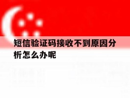 短信验证码接收不到原因分析怎么办呢