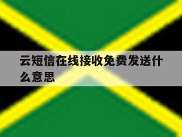 云短信在线接收免费发送什么意思
