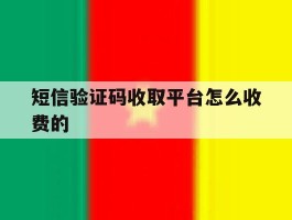 短信验证码收取平台怎么收费的