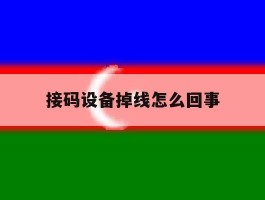 接码设备掉线怎么回事