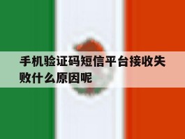 手机验证码短信平台接收失败什么原因呢