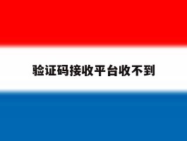 验证码接收平台收不到