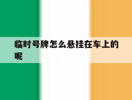 临时号牌怎么悬挂在车上的呢