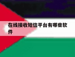 在线接收短信平台有哪些软件