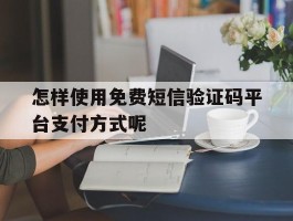 包含怎样使用免费短信验证码平台支付方式呢的词条