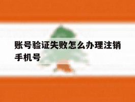 账号验证失败怎么办理注销手机号