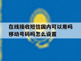 在线接收短信国内可以用吗移动号码吗怎么设置