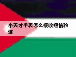 小天才手表怎么接收短信验证