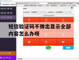 包含短信验证码不弹出显示全部内容怎么办呀的词条