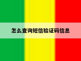 怎么查询短信验证码信息