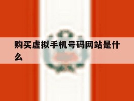 购买虚拟手机号码网站是什么