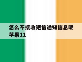 怎么不接收短信通知信息呢苹果11