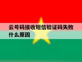 云号码接收短信验证码失败什么原因