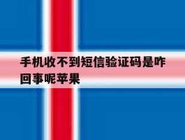 手机收不到短信验证码是咋回事呢苹果