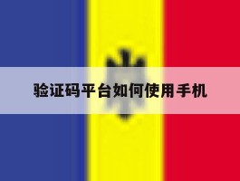 验证码平台如何使用手机