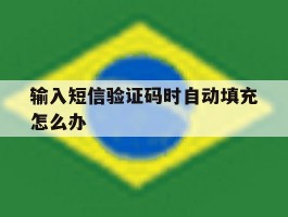 输入短信验证码时自动填充怎么办