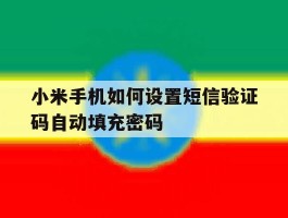 小米手机如何设置短信验证码自动填充密码的简单介绍