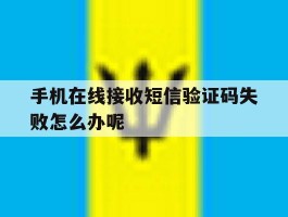 手机在线接收短信验证码失败怎么办呢
