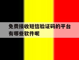 免费接收短信验证码的平台有哪些软件呢