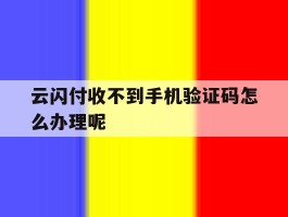 云闪付收不到手机验证码怎么办理呢