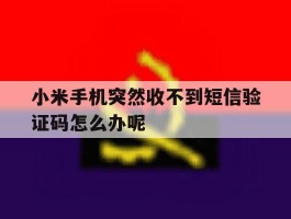 小米手机突然收不到短信验证码怎么办呢
