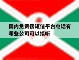 国内免费接短信平台电话有哪些公司可以接听