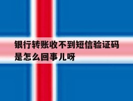 银行转账收不到短信验证码是怎么回事儿呀的简单介绍