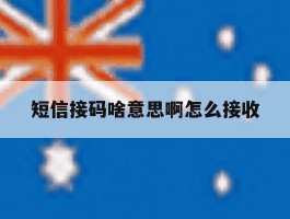 短信接码啥意思啊怎么接收