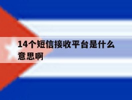 14个短信接收平台是什么意思啊