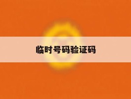 临时号码验证码