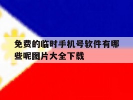 免费的临时手机号软件有哪些呢图片大全下载的简单介绍