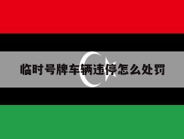 临时号牌车辆违停怎么处罚