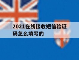 2021在线接收短信验证码怎么填写的