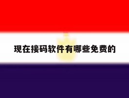 现在接码软件有哪些免费的
