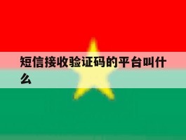 短信接收验证码的平台叫什么