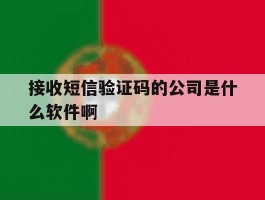 接收短信验证码的公司是什么软件啊