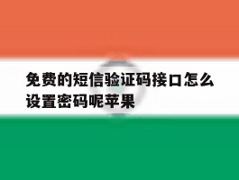 免费的短信验证码接口怎么设置密码呢苹果