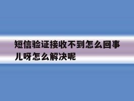包含短信验证接收不到怎么回事儿呀怎么解决呢的词条